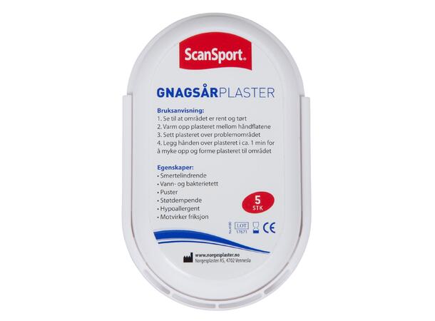 SCANSPORT Gnagsårplaster 5 stk Plaster til behandling av gnagsår 